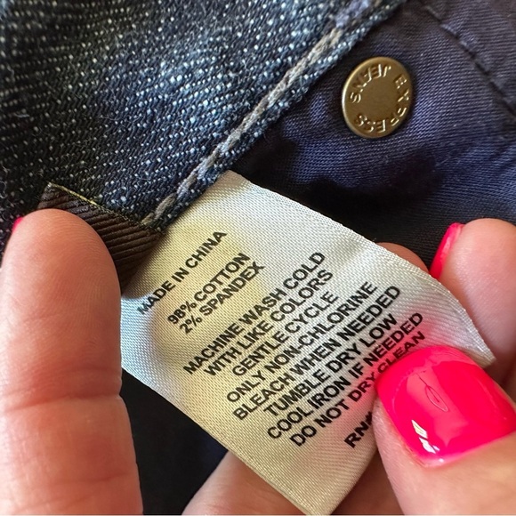 Express | Dark Wash Stella Boot Cut Jeans Size 2 Short - Picture 6 of 8